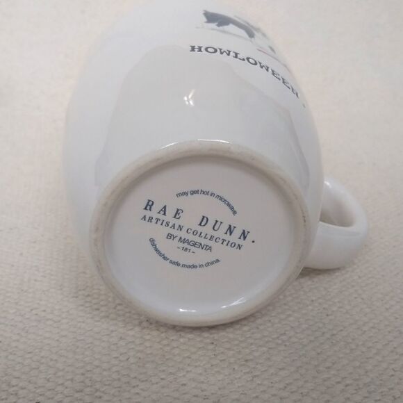 Rae Dunn Artisan Collection White Howloween Ceramic White Orange Jumbo Mug - Picture 3 of 3